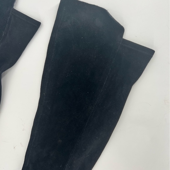 No brand black boots block heel size 8 thigh high - Picture 3 of 7